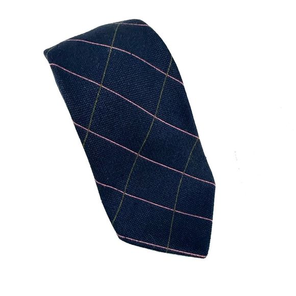 Turnbull & Asser Other - Turnbull & Asser Cashmere & Silk Navy Blue, Pink, Olive Green Men's Necktie/Tie